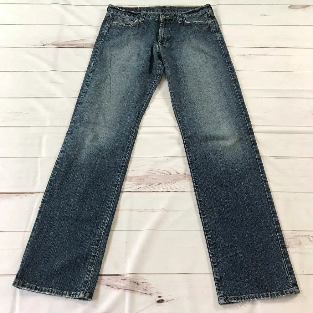 Lucky Brand Gene Montesano Men Size 31 Long Inseam Straight Leg Jeans
